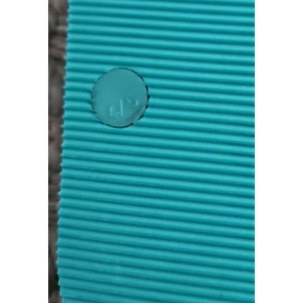 Justice Girls Teal Turquoise Ombre Flip Flops Summer Beach‎ Sandals Size 4/5